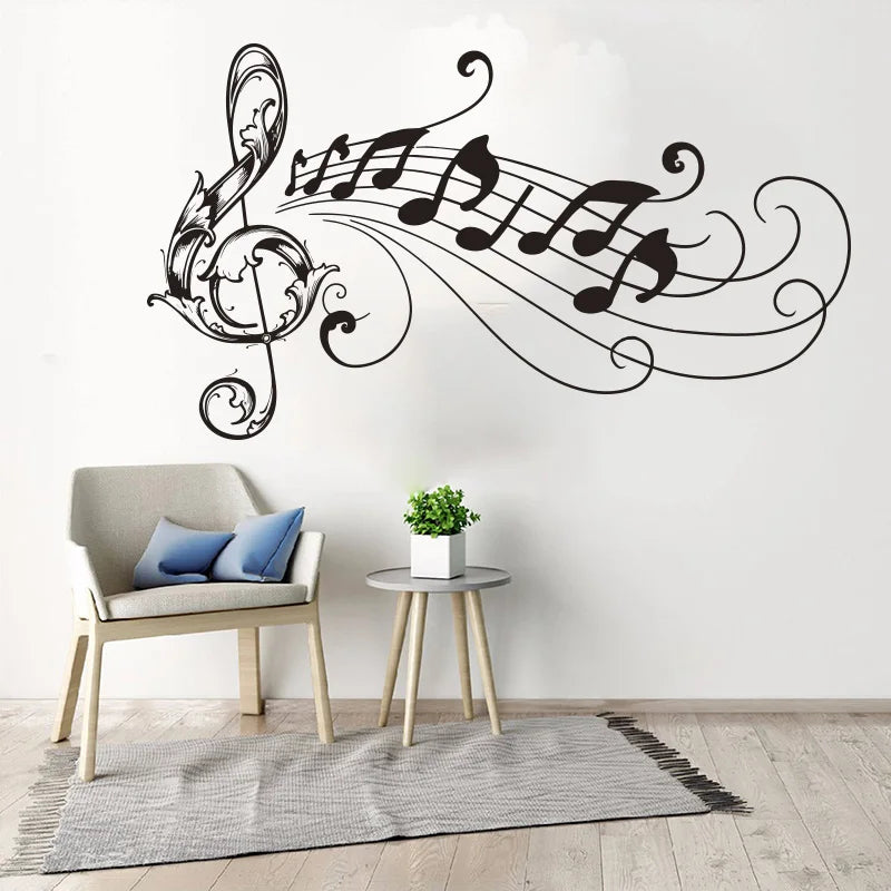 Music Note Wall Sticker Decal Vinyl Decor for Classroom, Playroom, Bedroom, Nursery (ONLINE ORDER ONLY)