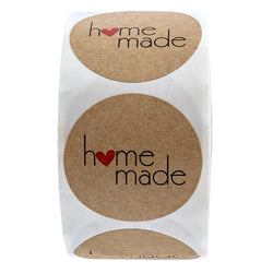 100-500pcs Kraft Paper Homemade With Love Stickers Scrapbooking For Envelope And Package Handmade Seal Labels Sticker Stationery (ONLINE ORDER ONLY)