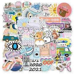 35/50/75PCS Cartoon Simple VSCO Girls Kawaii Stickers For Chidren Toy Waterproof Sticker to DIY Laptop Bicycle Helmet Car Decals (Online Order Only)