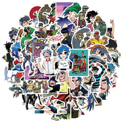 Gorillaz Cartoon Stickers: 10/30/50pcs for Laptop, Phone, Guitar, Car, Kids Toy (Online Order Only)
