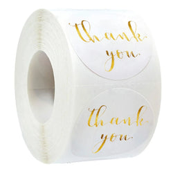 100-500pcs Round Clear Merry Christmas Stickers Thank You Card Box Package Label Sealing Stickers Wedding Decor Stationery (ONLINE ORDER ONLY)