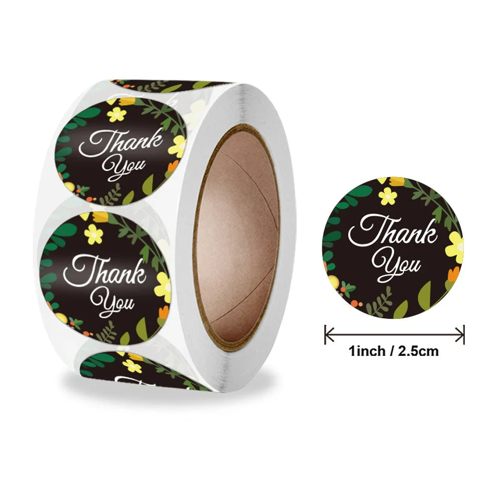 100-500pcs Envelope Seal Labels with 8 Flower Patterns Stickers Self Adhesive Sticker Labels for Party Decor,Birthday,Wedding (ONLINE ORDER ONLY)