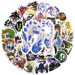 Monster Hunter Stickers: 10/30/50/100pcs - Bike, Window, Wall, Cup, Trolley (Online Order Only)