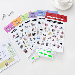 17Pcs Cute Animal Sticker ins DIY Decoration Ablum Diary Scrapbooking Journal Adhesive Sticker Stationery Art Crafts (ONLINE ORDER ONLY)