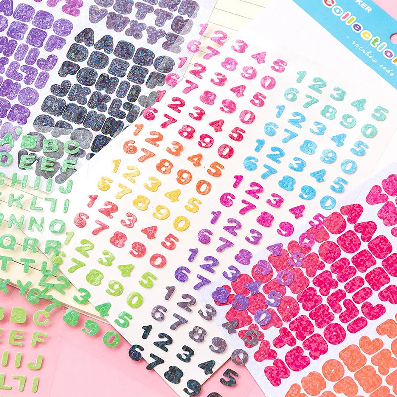 4 Sheets Color Collection Series Laser Sticker Ins Scrapbooking Decorative Sticker DIY Diary Album Stick Label Kawaii Stationery (ONLINE ORDER ONLY)