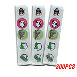 100-500pcs Spanish Reward Stickers Encouragement Sticker Roll For Kids Motivational Stickers With Cute Animals For Students (ONLINE ORDER ONLY)