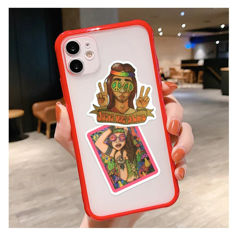 10/30/50PCS Hippie Art Sticker Psychedelic For Suitcase Notebook Skateboard Fridge Laptop Classic Toy Decals Graffiti Sticker F3 (ONLINE ORDER ONLY)
