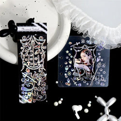Bronzing PET Snowflake Ribbon Decoration Laser Stickers Shiny Dreamland Creative Scrapbook Handbook DIY Stationery Sticker (ONLINE ORDER ONLY)