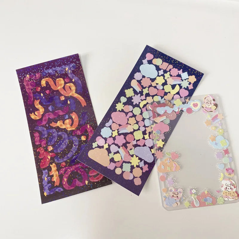 Ins Laser Flower Butterfly Stickers Scrapbooking Stick Label  Hand Account DIY Decoration Material Sticker Kawaii Stationery (ONLINE ORDER ONLY)