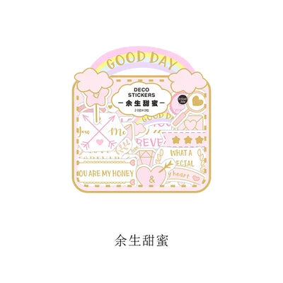 40Pcs/lot Sweet Life Series Stickers Scrapbooking Decorative Sticker DIY Diary Album Stick Label Escolar Cute Stationery Gift (Online Order Only)