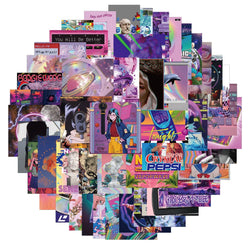 10/30/50pcs Ins Vaporwave Cool Stickers Aesthetic Graffiti DIY Phone Scrapbook Laptop Luggage Skateboard Sticker Decals Kids Toy (ONLINE ORDER ONLY)