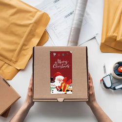 10-50pcs Merry Christmas Stickers 5*10cm Red Christmas Gift Decor Seal Stickers Cute Santa Stickers Stationery Supplies (Online Order Only)