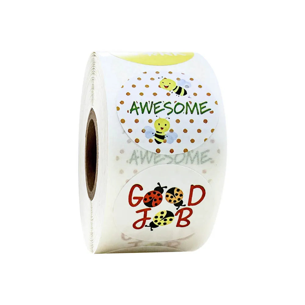 100-500pcs Cartoon Cute Animals Reward Stickers Teacher Motivational Kids Sticker School Student Encouragement Stationery (ONLINE ORDER ONLY)