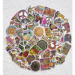 10/30/50PCS Hippie Art Sticker Psychedelic For Suitcase Notebook Skateboard Fridge Laptop Classic Toy Decals Graffiti Sticker F3 (ONLINE ORDER ONLY)