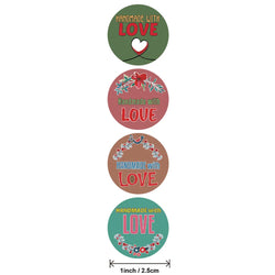 100-500pcs Love Shaped Label Sticker Scrapbooking Gift Packaging Seal Birthday Party Wedding Supply Stationery Sticker (Online Order Only)