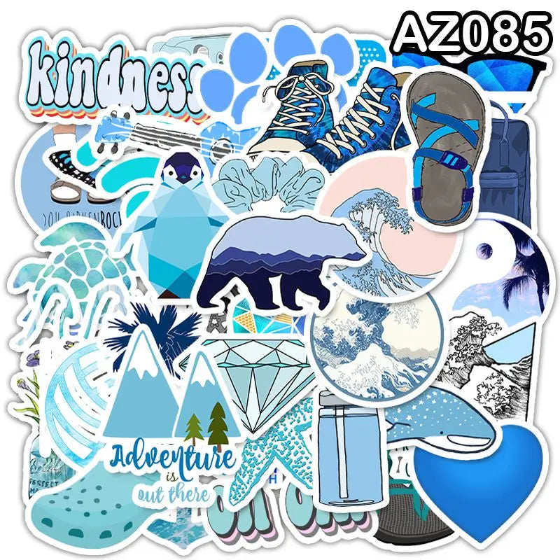50 PCS/Pack VSCO Girl Stickers Waterproof Cool Stickers For Skateboard Laptop Suitcase Motorcycle Car Decal Toys For Children (Online Order Only)
