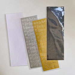 Stamping Gold Silver lrregular Letters Stickers Korea Ins Hand Account Photo Album DIY Deco Material Sticker Stationery (ONLINE ORDER ONLY)