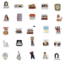 10/50/100pcs Friends TV Show Letter Anime Vintage Paster Gift Toy Funny Decal Scrapbooking DIY Phone Laptop Stickers Gifts (ONLINE ORDER ONLY)