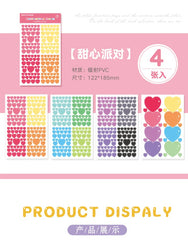 4 Sheets Color Collection Series Laser Sticker Ins Scrapbooking Decorative Sticker DIY Diary Album Stick Label Kawaii Stationery (ONLINE ORDER ONLY)
