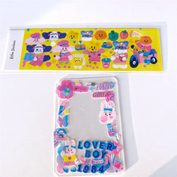 Cute Rabbit Laser Sticker Letters Decorative Stickers Idol Card Making Scrapbooking Journal Photo Album Stick Label Stationery (Online Order Only)