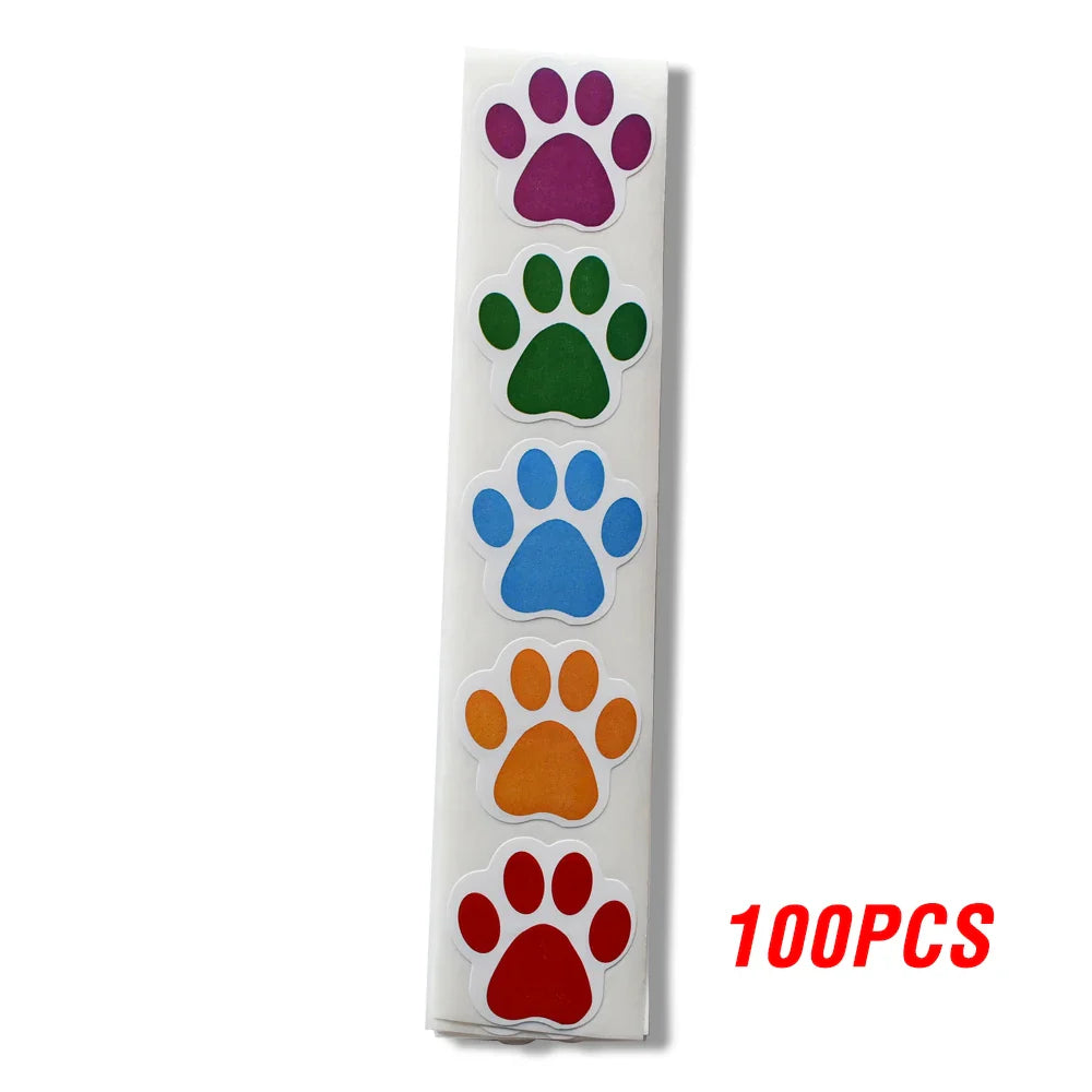 100-500pcs Cartoon Dog Paw Stickers Fridge Guitar Car Laptop Sticker Classic Tag Labels For Girls Notebook Scrapbook Stickers (Online Order Only)