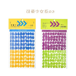 2pcs INS Alphanumeric Sticker Scrapbooking Decoration Photo Album Decor Planner Notebook Labels stickers Kawaii Stationery (Online Order Only)