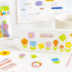 30Pcs/lot Flower Small World Series Stickers Scrapbooking Decorative Sticker DIY Diary Album Stick Label Kawaii Stationery (ONLINE ORDER ONLY)