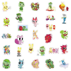 10/30/50pcs   New Happy Tree Friends Graffiti Stickers Cool Helmet Classic Window Wall Water Cup Trolley Popular Luggage Compart (ONLINE ORDER ONLY)