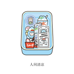 40pcs Food Series stickers Set Kawaii Cartoon Diary Album Stationery Sticker aesthetic Decorative collage planner Album (Online Order Only)