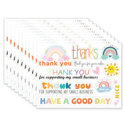 10Sheet Rainbow Thank You Stickers Gift Decor Labels Thank You For Supporting My Small Business Stickers For Stationery Stickers (Online Order Only)