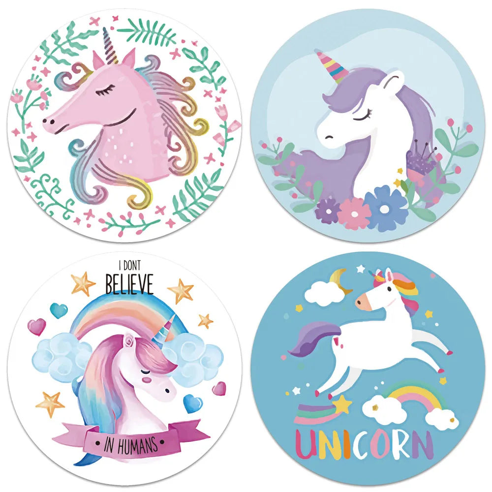 100-500pcs Reward Sticker for Kids Unicorn Animal Cute Pattern Animals cartoon Stickers School Teacher Supplies Child Sticker (ONLINE ORDER ONLY)