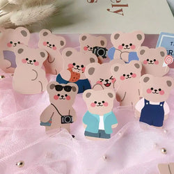 50Pcs/pack Cute Travel Bear Stickers Scrapbooking Decorative Sticker Korean DIY Diary Album Stick Label Kawaii Stationery (ONLINE ORDER ONLY)
