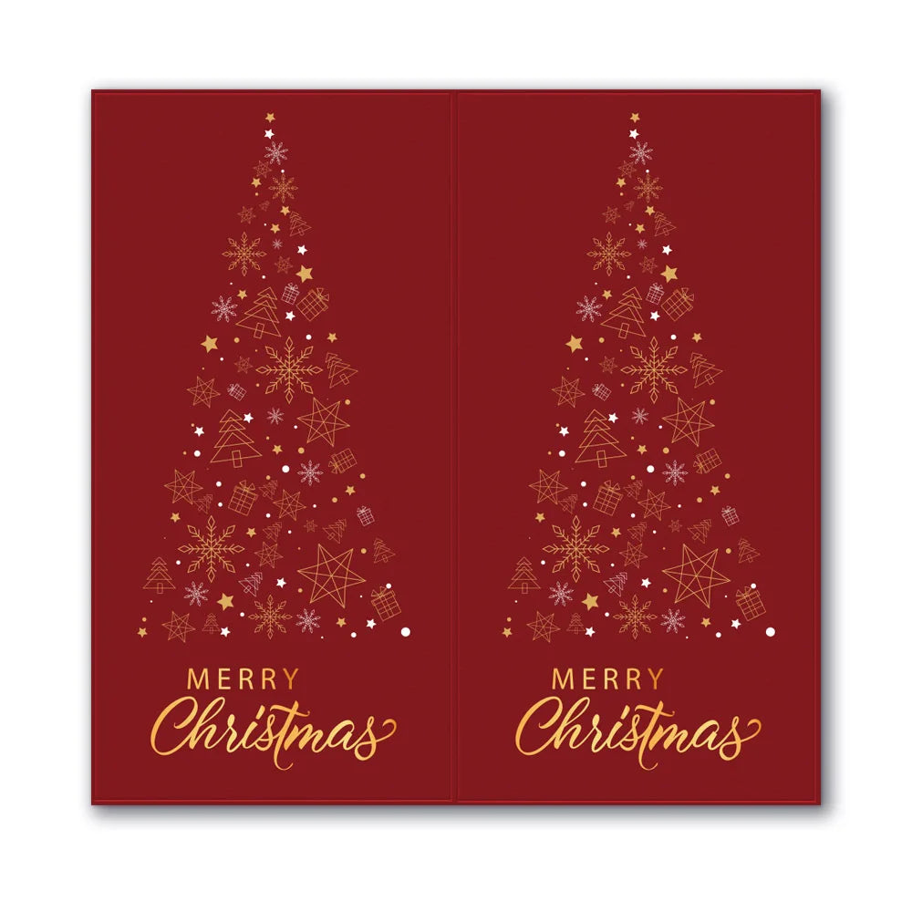 10-50pcs Merry Christmas Stickers 5*10cm Red Christmas Gift Decor Seal Stickers Cute Santa Stickers Stationery Supplies (Online Order Only)