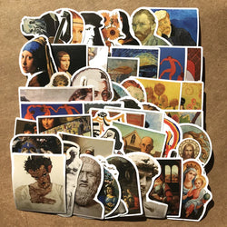 Van Gogh Mona Lisa Art Stickers 10/30/50PCS - Laptop, Car, Skateboard, Phone Decals (Online Order Only)