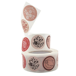 100-500pcs Envelope Seal Labels with 8 Flower Patterns Stickers Self Adhesive Sticker Labels for Party Decor,Birthday,Wedding (ONLINE ORDER ONLY)