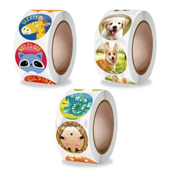 500 Pcs Reward Stickers Motivational Stickers Roll For Kids For School Reward Students Teachers Cute Animals Stickers Labels (ONLINE ORDER ONLY)