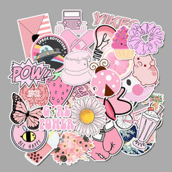 50 PCS/Pack VSCO Girl Stickers Waterproof Cool Stickers For Skateboard Laptop Suitcase Motorcycle Car Decal Toys For Children (Online Order Only)