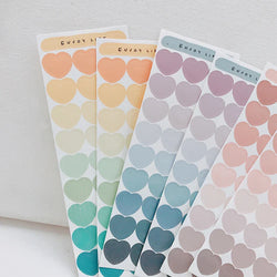 Cute Ins Gradient Love Heart Stickers Scrapbooking Decorative Sticker Korean DIY Diary Album Stick Label Kawaii Stationery (ONLINE ORDER ONLY)