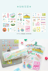 6 Sheets Enjoy Happy Time Series Stickers Scrapbooking Decorative Sticker Korean DIY Diary Album Stick Label Kawaii Stationery (ONLINE ORDER ONLY)