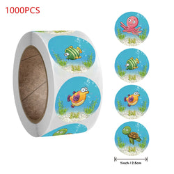 500pcs/roll Zoo Animals Laptop Stickers Reward Motivational Teacher Decals Ocean Life Sticker Toys for Children Kids on Car Book (Online Order Only)