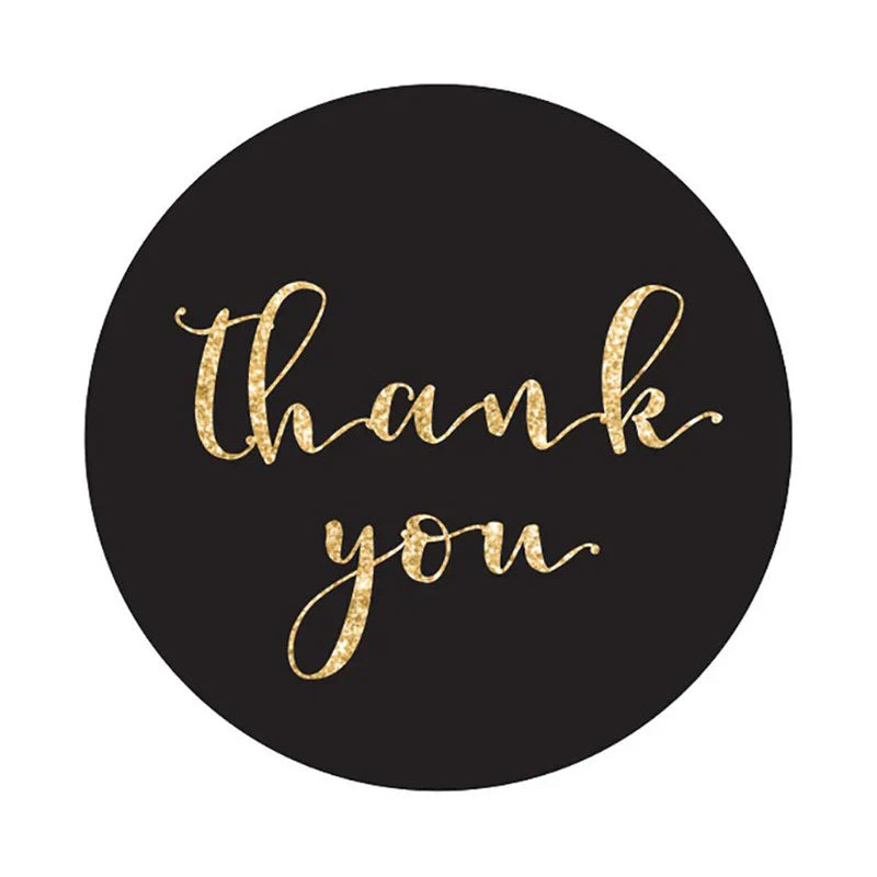 100-500pcs Round Clear Merry Christmas Stickers Thank You Card Box Package Label Sealing Stickers Wedding Decor Stationery (ONLINE ORDER ONLY)