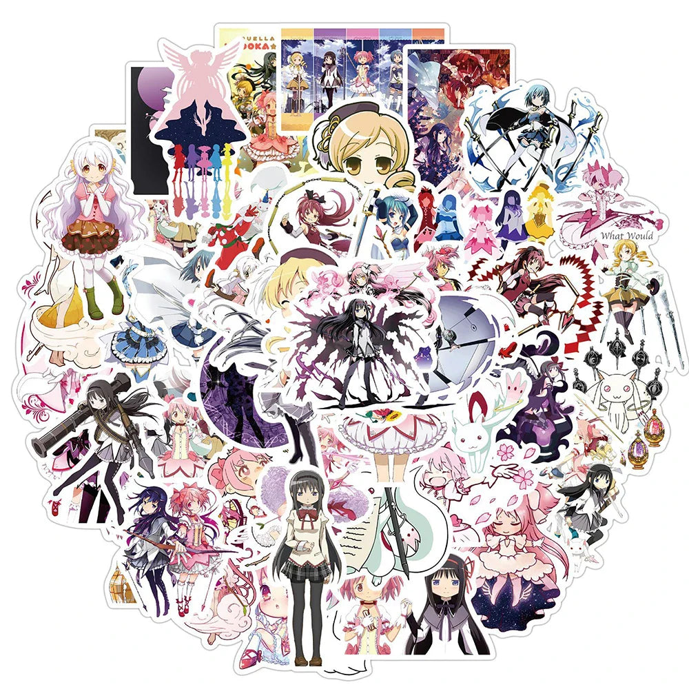 Puella Magi Madoka Magica Anime Stickers Decals for Motorcycle Luggage Guitar Skateboard (Online Order Only)
