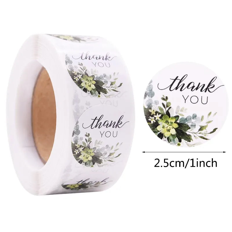 500 Labels Per Roll Thank You Sticker For Seal Label Scrapbooking Christmas Sticke Decoration Sticker Stationery Sticker (ONLINE ORDER ONLY)
