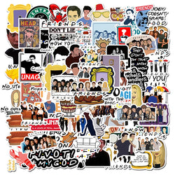 10/50/100pcs Friends TV Show Letter Anime Vintage Paster Gift Toy Funny Decal Scrapbooking DIY Phone Laptop Stickers Gifts (ONLINE ORDER ONLY)