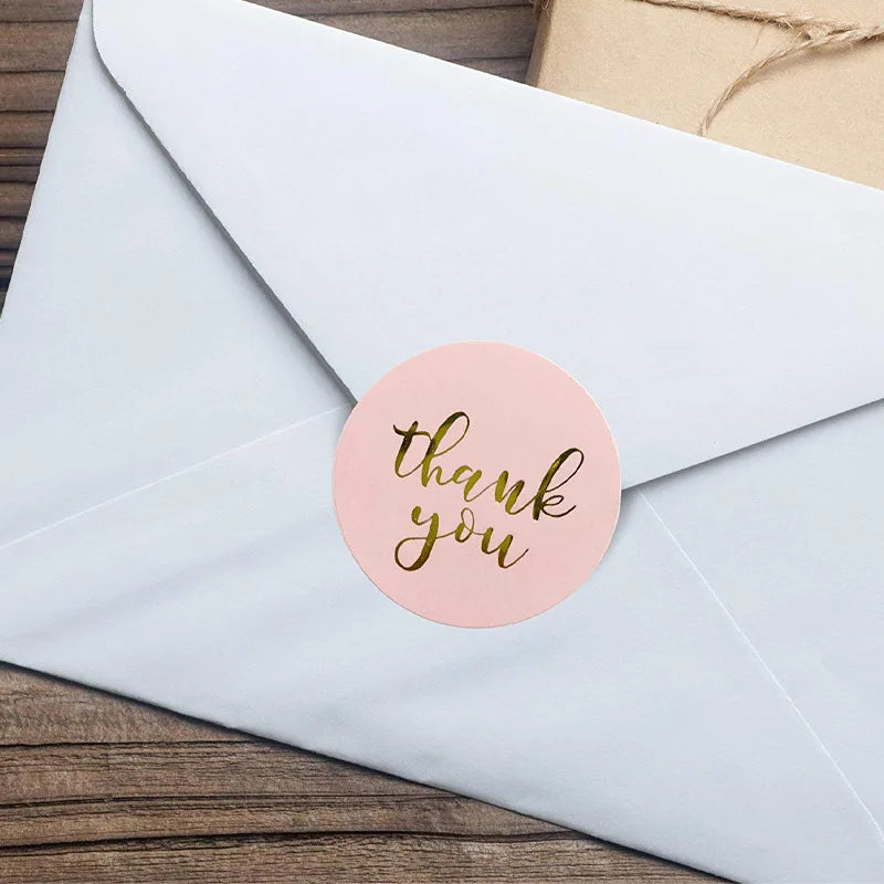 100-500pcs Round Clear Merry Christmas Stickers Thank You Card Box Package Label Sealing Stickers Wedding Decor Stationery (ONLINE ORDER ONLY)