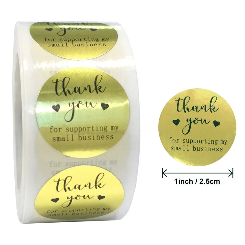 500 Labels Per Roll Thank You Sticker For Seal Label Scrapbooking Christmas Sticke Decoration Sticker Stationery Sticker (ONLINE ORDER ONLY)