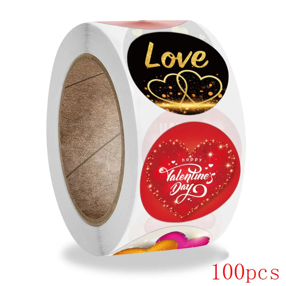 50-500pcs Round Happy Birthday Handmad Sticker Sealing Sticker Vintage DIY Gift Stickersdhesive Christmas Sticker Stationery (ONLINE ORDER ONLY)