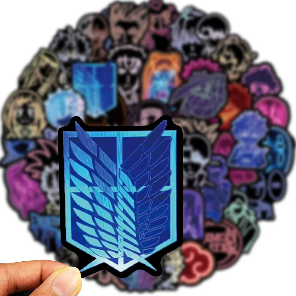 10/30/50PCS Neon Light Anime Stickers Mix Jujutsu Kaisen Hunter×Hunter Stickers DIY Car Phone Laptop Bike Toy Sticker for Kids (Online Order Only)
