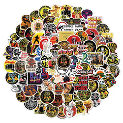 10/50/100PCS TV Show Cobra Kai Stickers Motorcycle Luggage Phone Guitar Skateboard Cool Graffiti Sticker Decal Kid Classic Toys (ONLINE ORDER ONLY)
