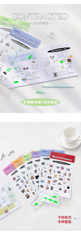 17Pcs Cute Animal Sticker ins DIY Decoration Ablum Diary Scrapbooking Journal Adhesive Sticker Stationery Art Crafts (ONLINE ORDER ONLY)